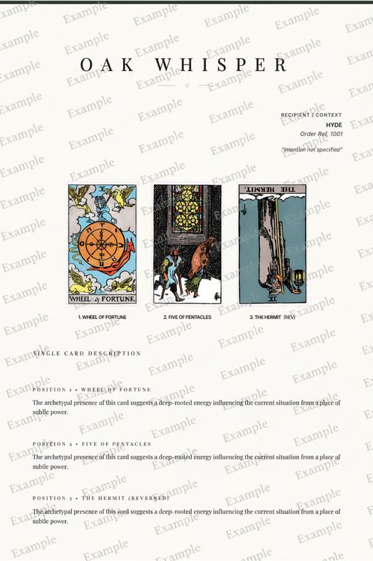 [Three-Card Spread] Basic Tarot Reading - PDF Report Only